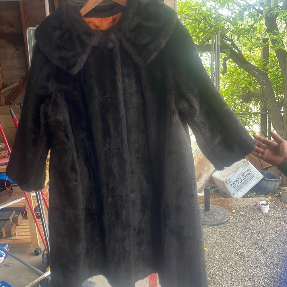 Womens fur trench coat